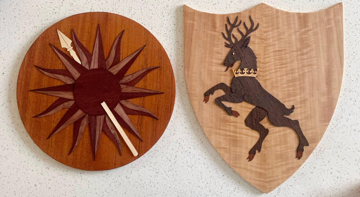 Heraldry for Houses Martell & Baratheon